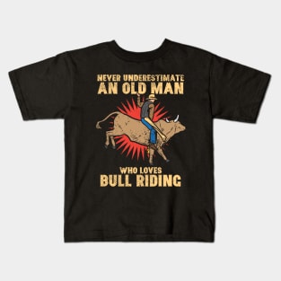 Bull Riding Kids T-Shirt